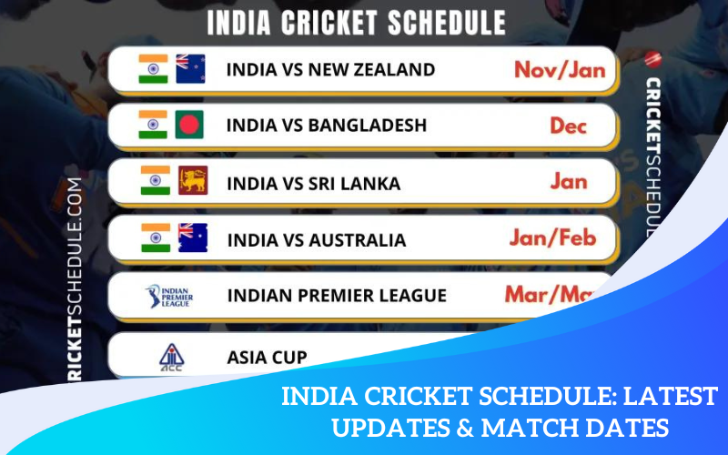 India Cricket Schedule: Latest Updates & Match Dates